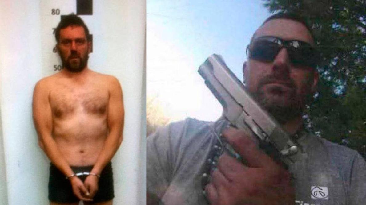 Norbert Feher, «Igor el Ruso», en una fotografía policial y en otra exhibiéndose con una pistola