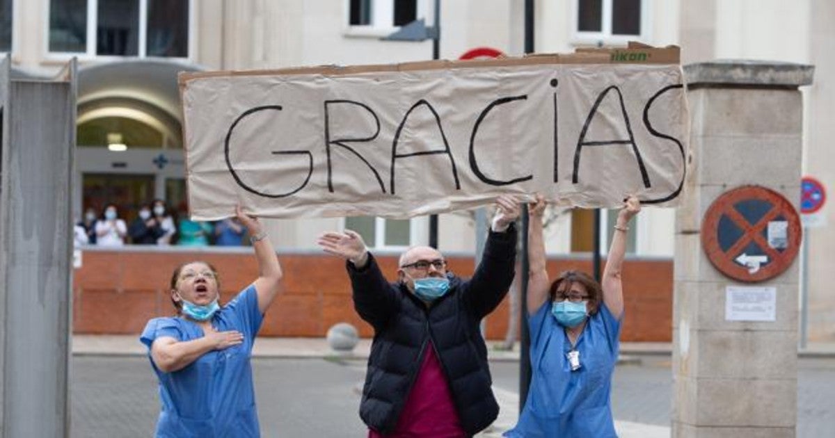 Personal sanitario del Hospital Virgen de la Concha de Zamora agradece el apoyo, en una imagen de archivo