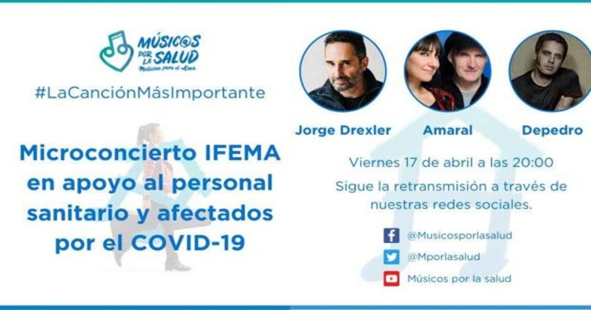 ABC ofrecerá en «streaming» a partir de las 20.00 el concierto solidario de Ifema