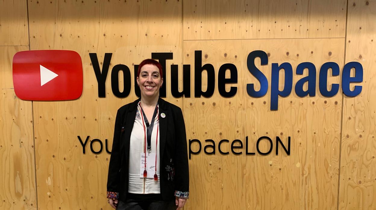 Elena Prieto, el pasado mes de febrero en Londres, en un encuentro de «edutubers»