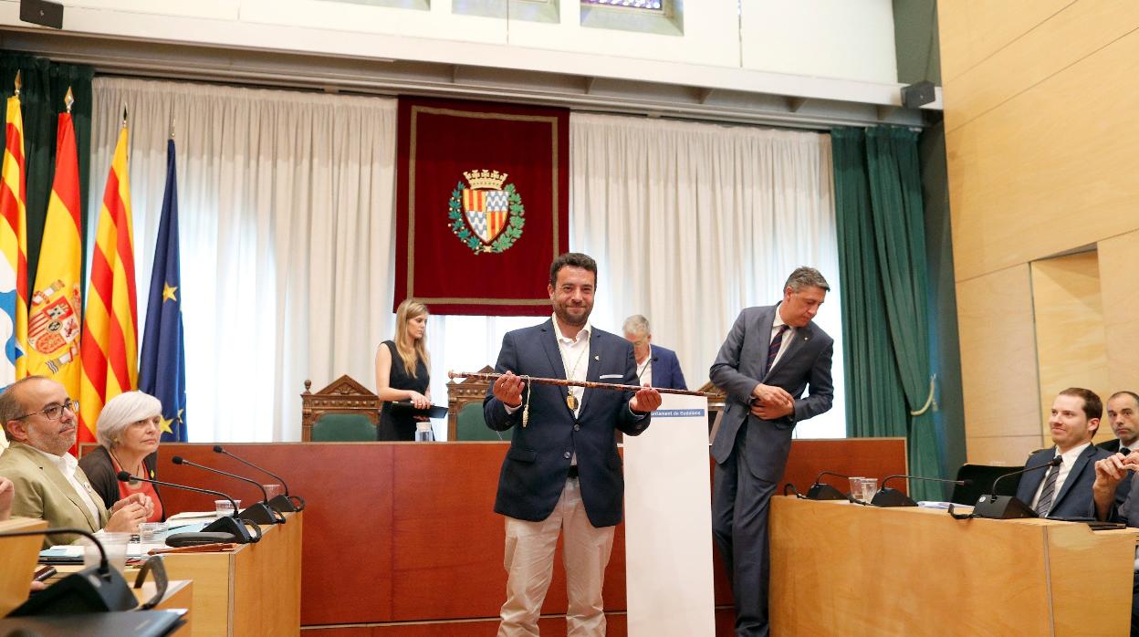 El alcalde de Badalona, Àlex Pastor, cuando tomó el mando en junio de 2018
