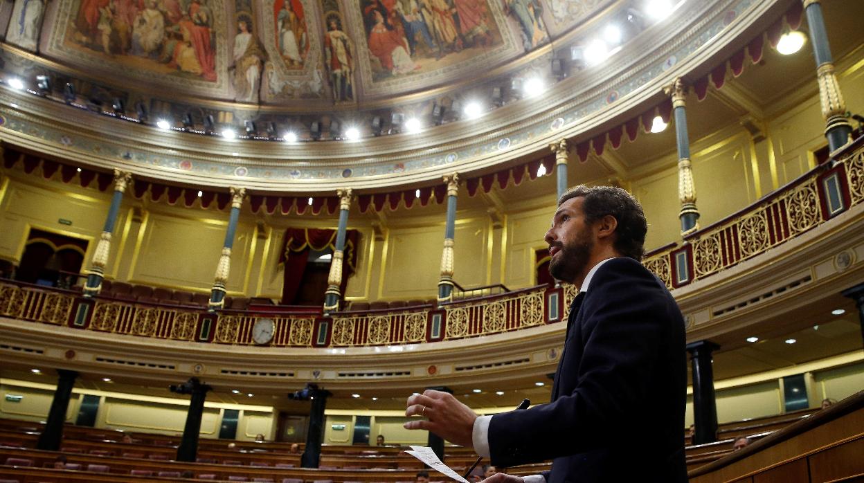 Pablo Casado, en el Pleno del Congreso