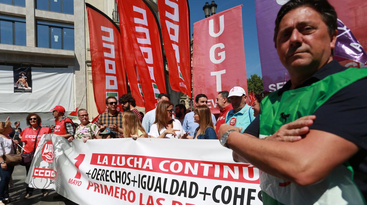 Imagen de archivo de la manifestación del 1 de mayo de 2019 en Sevilla