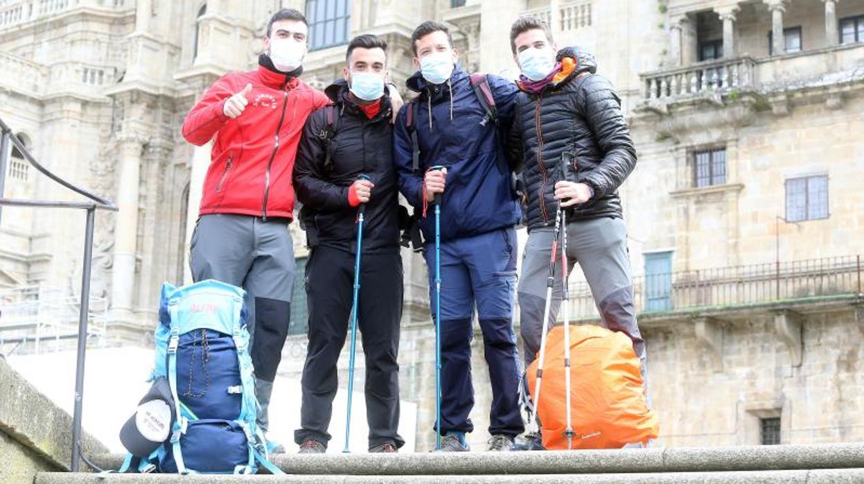 Peregrinos en Santiago justo antes de la declaración del estado de alarma