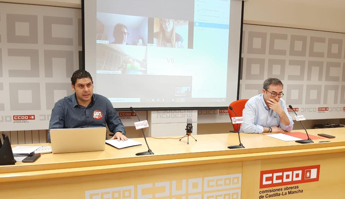 Los responsables de los sindicatos UGT y CCOO en Castilla-La Mancha