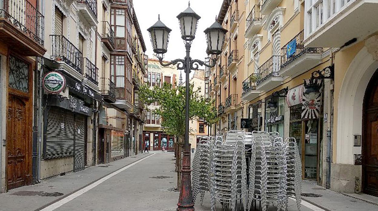 Terraza recogida en un local de Castilla y León