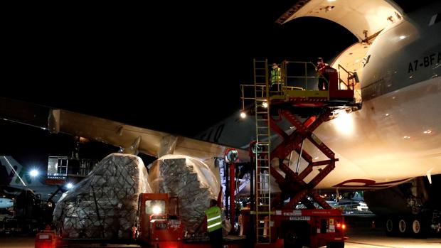 Llega a Madrid el sexto avión procedente de China con material destinado a combatir el coronavirus