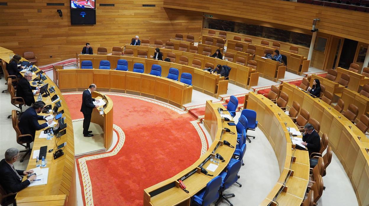 Imagen de la Diputación Permanente durante la comparecencia del conselleiro de Sanidad