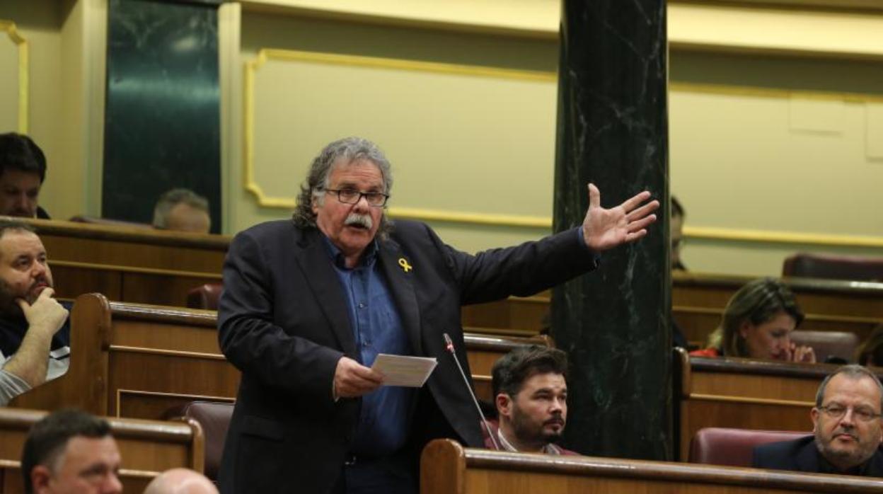 Joan Tardà, en febrero de 2019, ejerciendo como portavoz de ERC en el Congreso