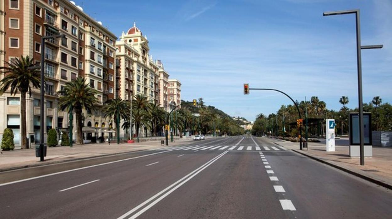 Imagen de una calle desierta como coonsecuencia del confinamiento decretado por el Gobierno