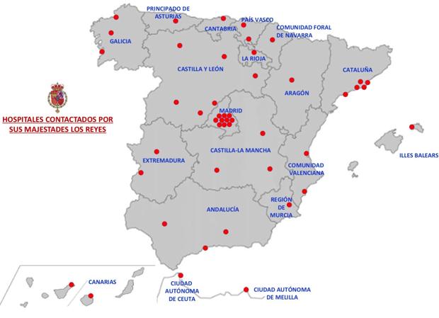 Los Reyes completan su recorrido tras contactar con 47 hospitales de toda España