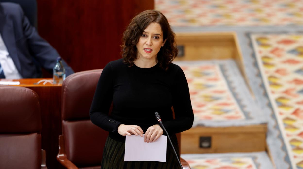 La presidenta de la Comunidad de Madrid, Isabel Díaz Ayuso