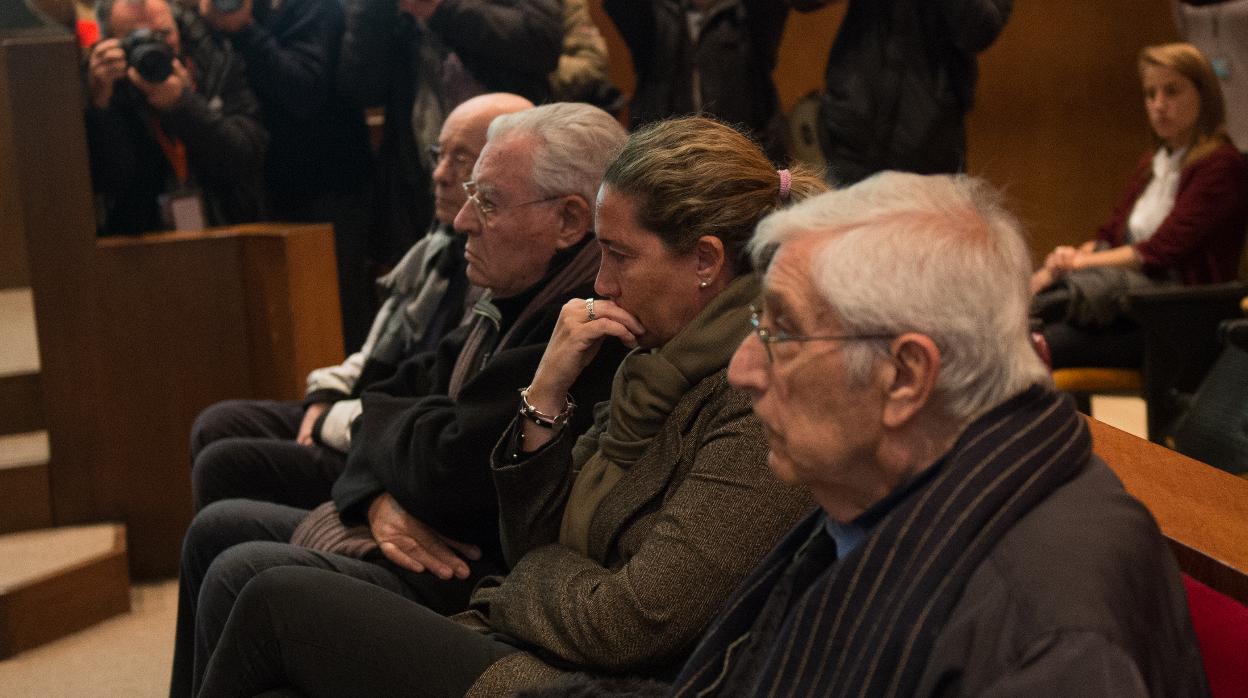 Millet, Montull, su hija Gemma, y Daniel Osàcar, en el juicio del caso Palau en 2018