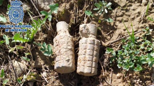 Una mujer se topa con dos granadas de la Guerra Civil cuando paseaba por las afueras de Huesca