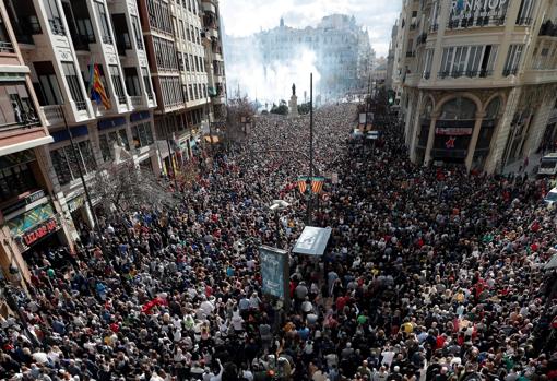 Imagen de la mascletà del 1 de marzo