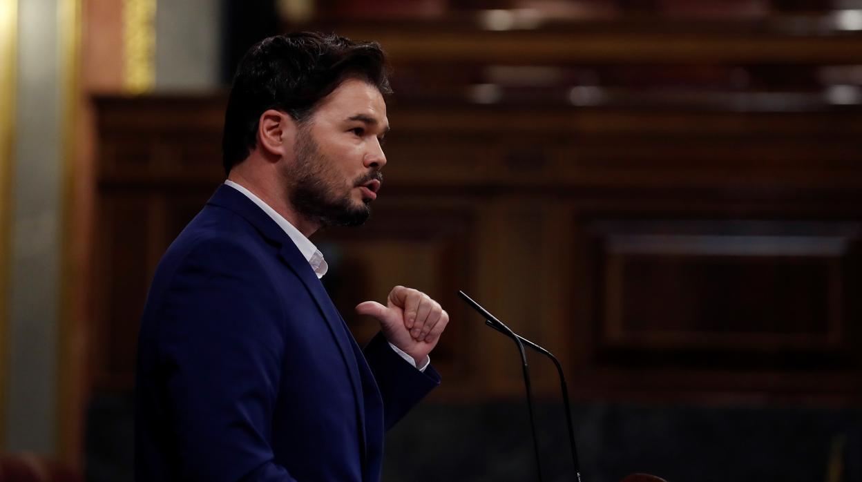 Gabriel Rufián, en el Congreso de los Diputados