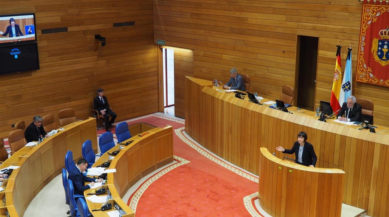 La líder del Bloque, en el Parlamento esta semana