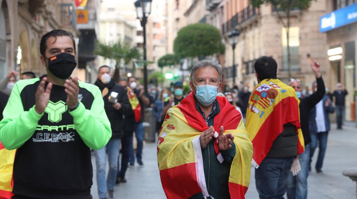 Manifestación contra el Gobierno celebrada en Salamanca