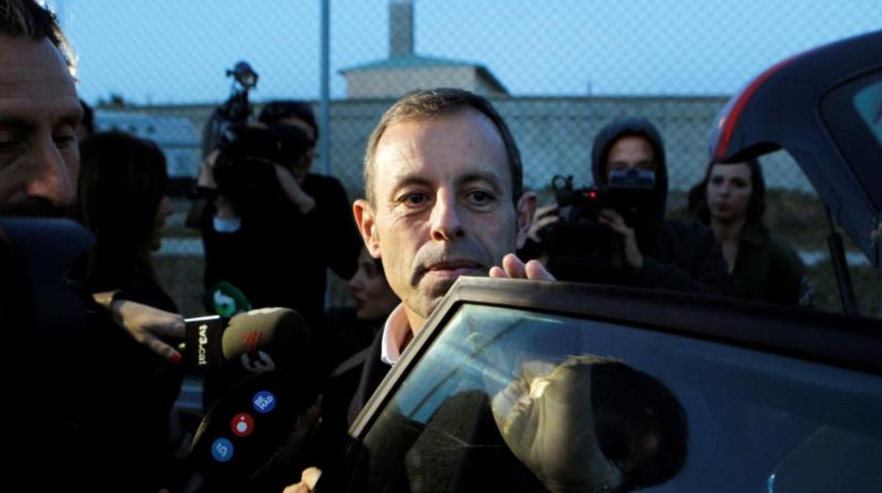 Sandro Rosell, saliendo de la prisión de Soto del Real, en Madrid, el 27 de febrero de 2019