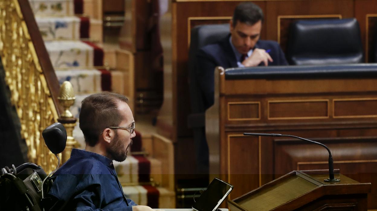 Pablo Echenique, durante su intervención en el Congreso