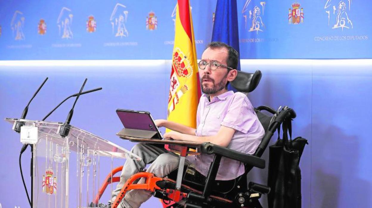 Pablo Echenique, portavoz de Podemos en el Congreso de los Diputados