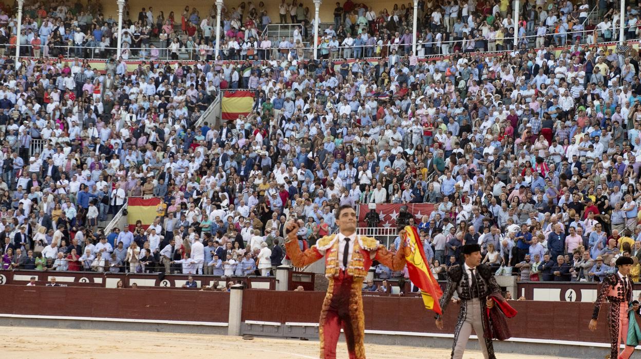 Corrida de toros en la plaza de Las Ventas, en Madrid