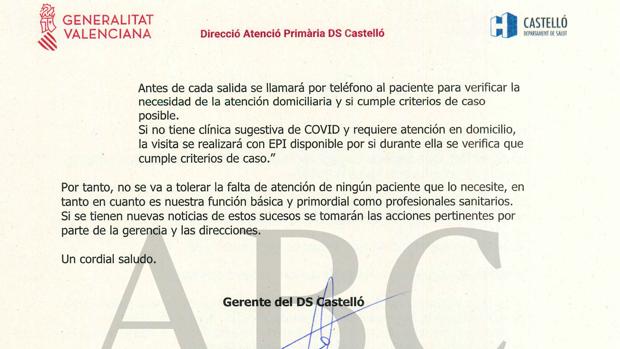 La Generalitat Valenciana acusa a los sanitarios de Castellón de desatender pacientes y los amenaza