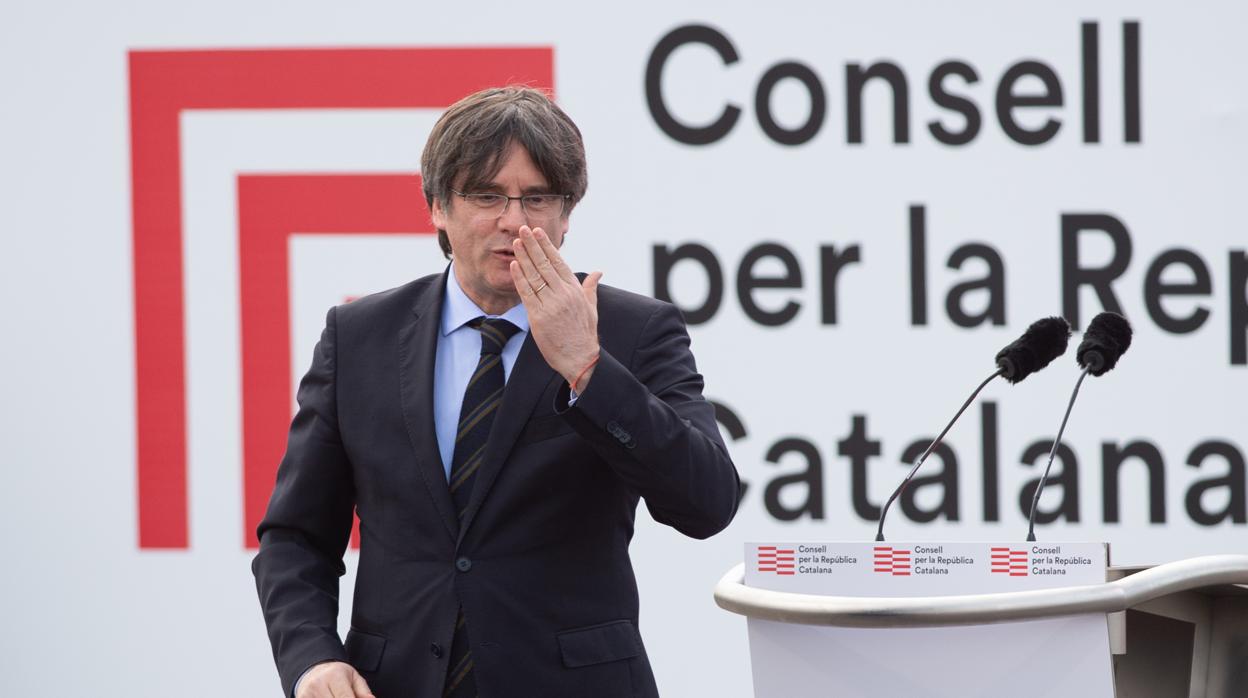 Carles Puigdemont, en un acto reciente de Perpiñán