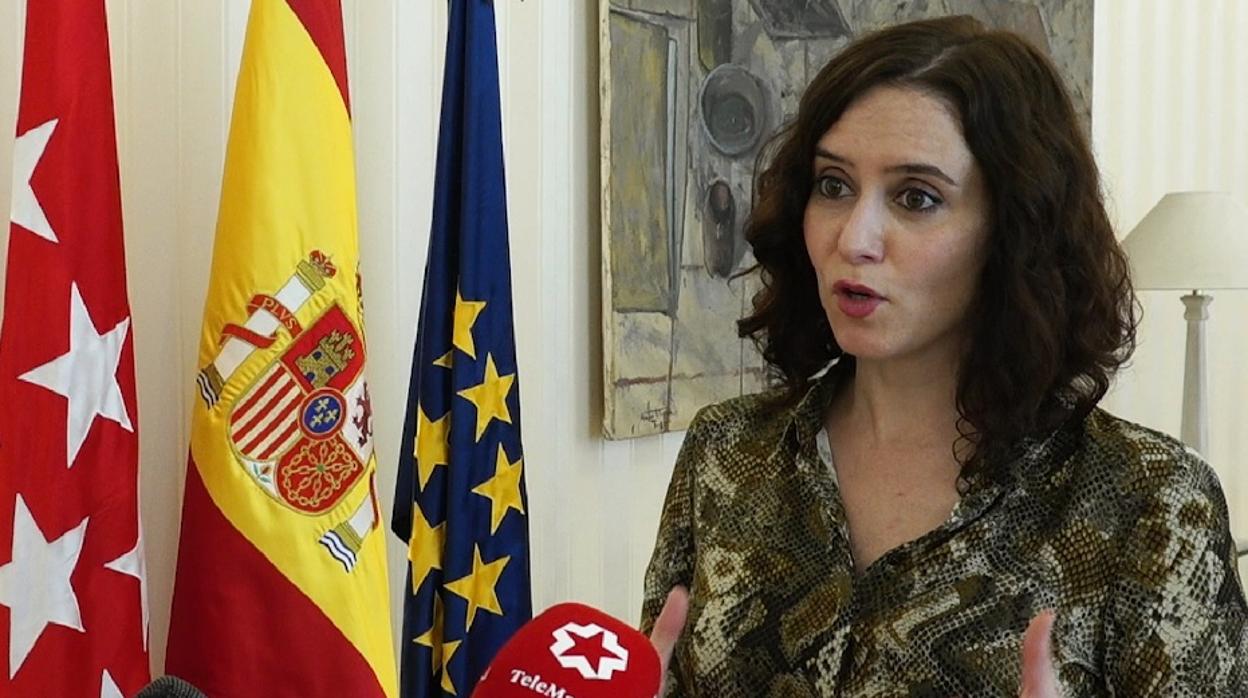 La presidenta regional, Isabel Díaz Ayuso