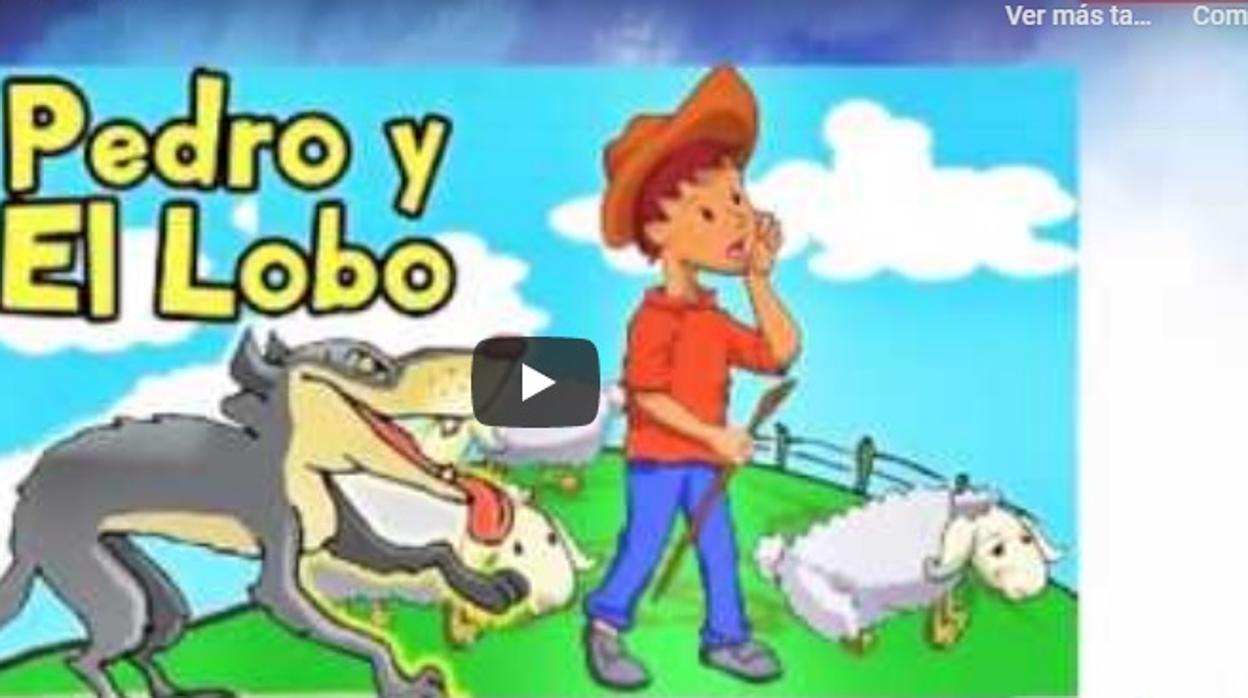 Uno de los vídeos, del cuento «Pedro y el lobo»