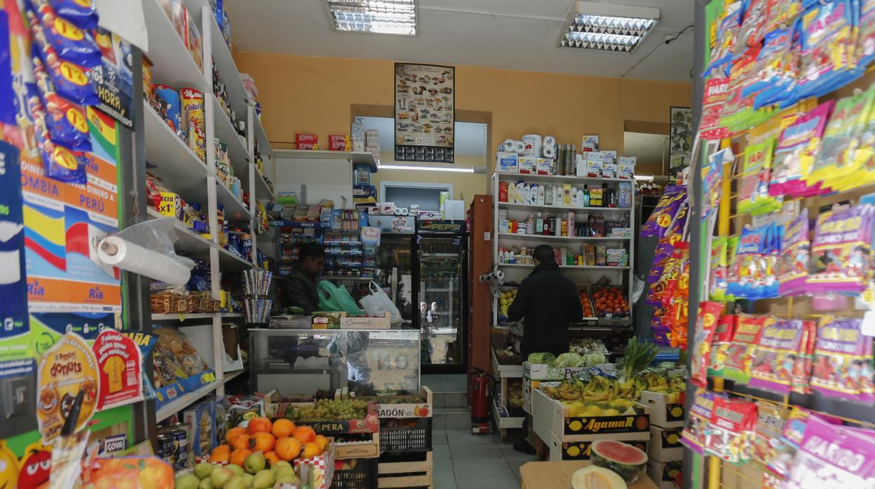 Interior de un comercio chino