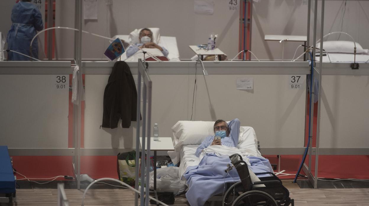 Pacientes en el hospital provisional de Ifema