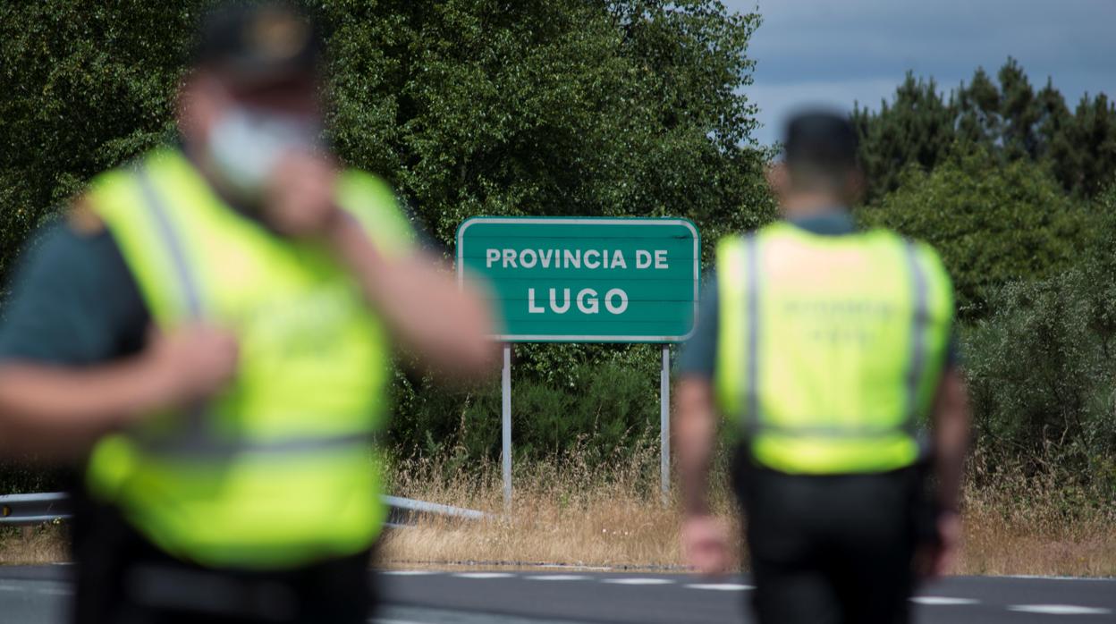 Control de la Guardia Civil en Lugo