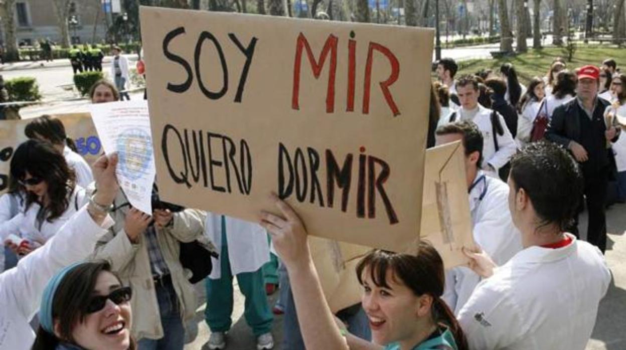 Una manifestación de los residentes en Madrid