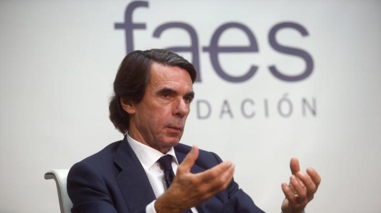 José María Aznar, presidente de FAES, en una imagen de archivo