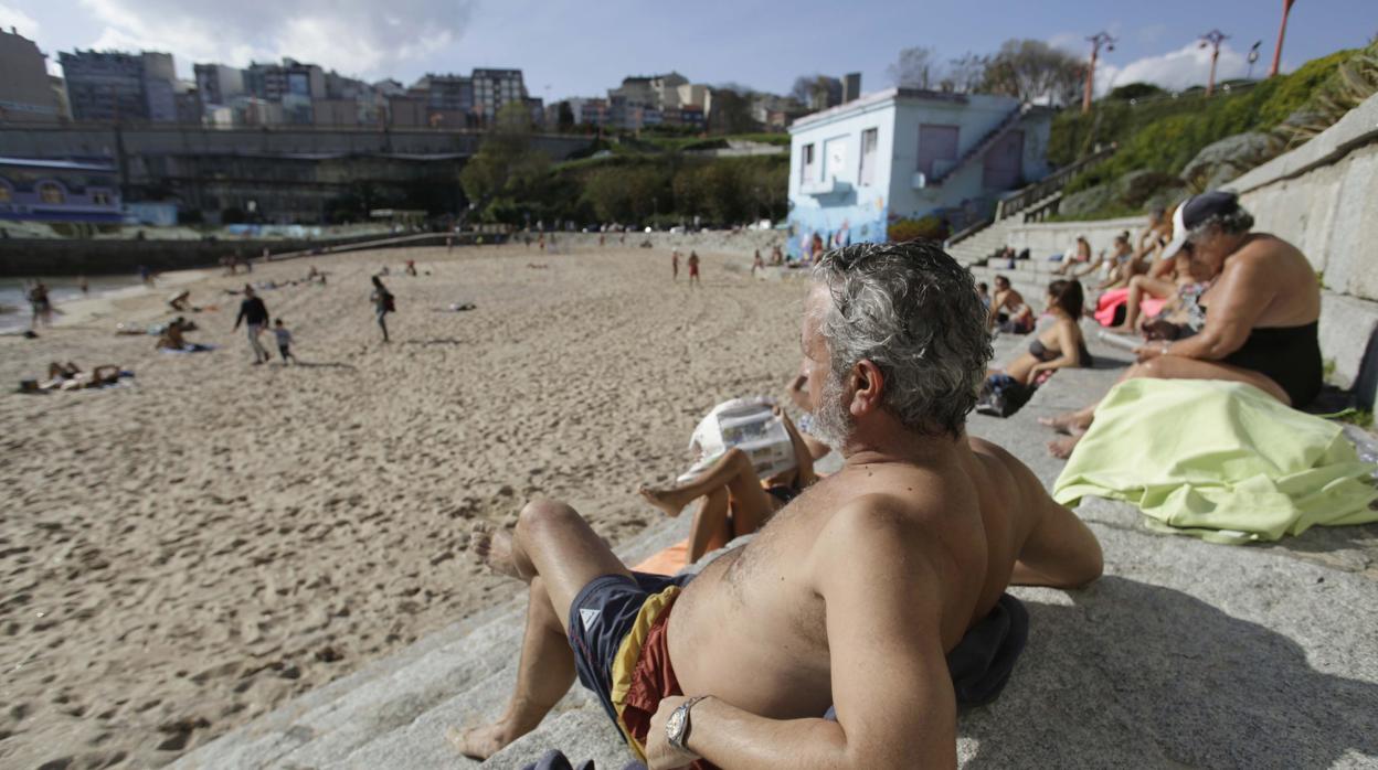 Playa de Santo Amaro en La Coruña, en una imagen de archivo