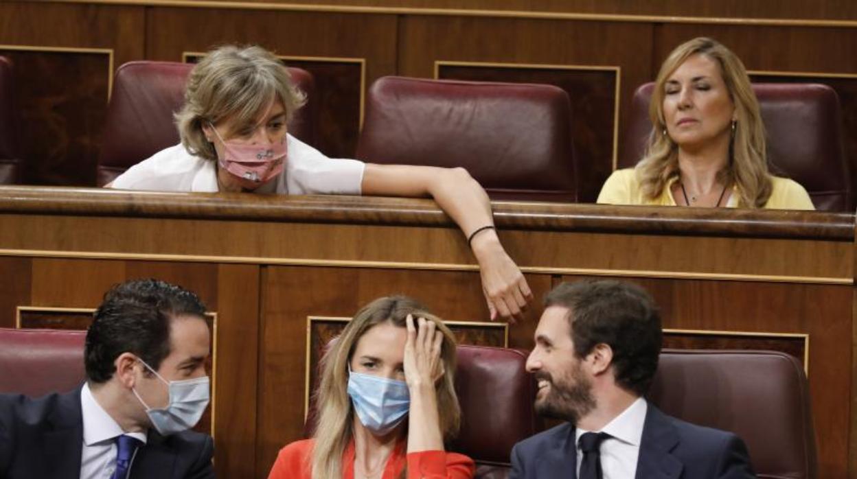 La bancada del Partido Popular, ayer en el Congreso de los Diputados