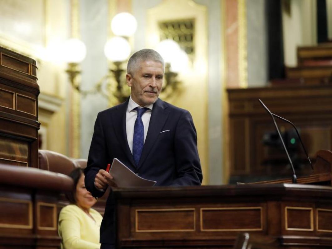 Fernando Grande-Marlaska, ayer en el Congreso