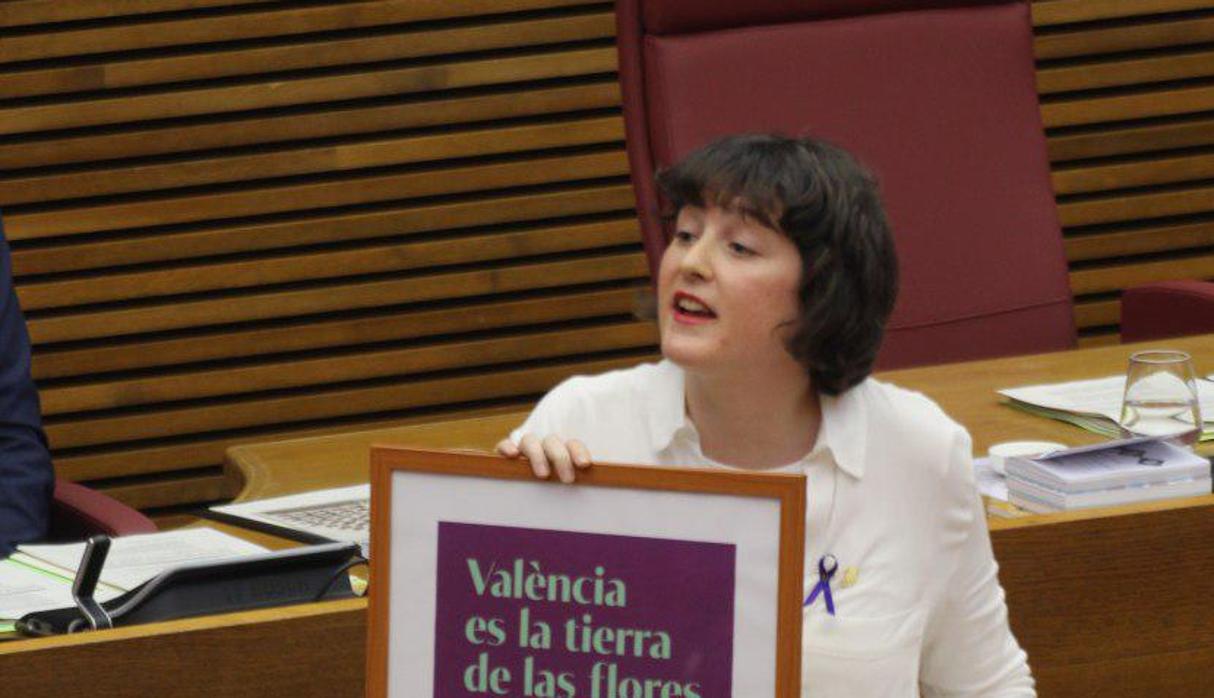 Imagen de la diputada de Podemos en las Cortes Valencianas Cristina Cabedo