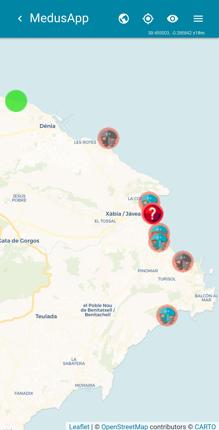 Mapa de playas con y sin medusas