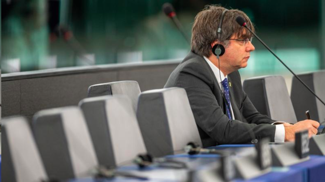 Carles Puigdemont, en enero de 2020, en el Parlamento Europeo