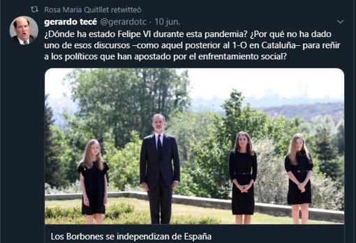 Así es el Twitter de la nueva directora de informativos de RTVE en Cataluña: mofas al Rey y soflamas independentistas