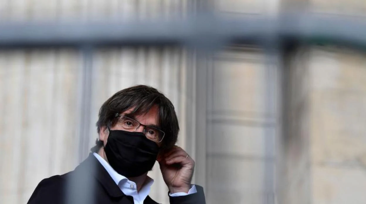 Puigdemont, el pasado 23 de junio, antes de una comparecencia judicial en Bruselas