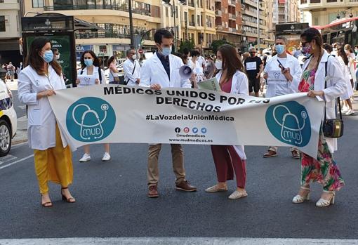 Protesta de médicos, este sábado en Valencia