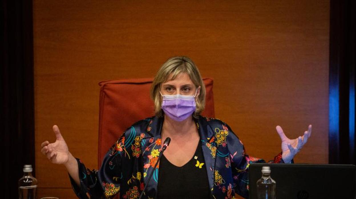 Alba Vergès, en una comparecencia en el Parlament