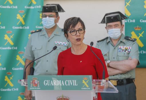 La directora general de la Guardia Civil, María Gámez, este miércoles en Valencia