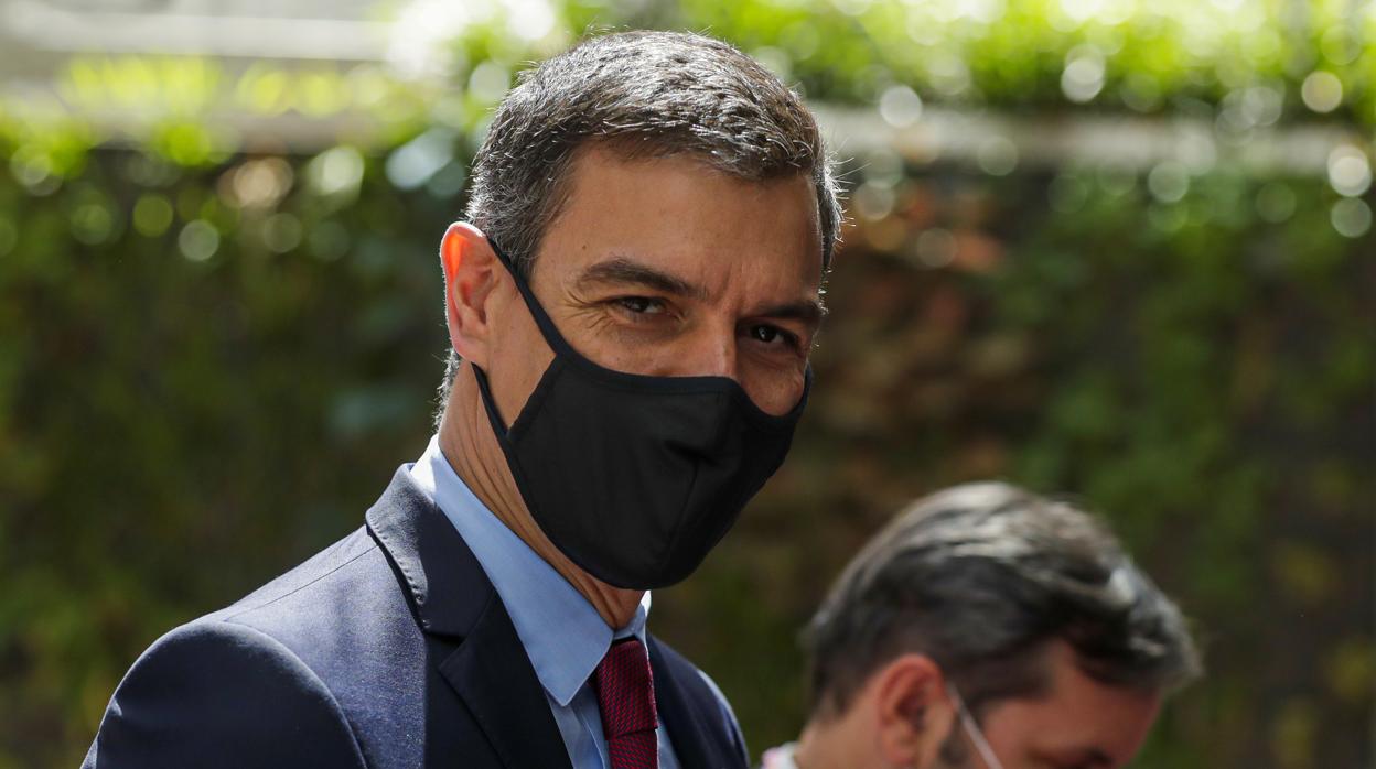 El presidente del Gobierno, Pedro Sánchez, este lunes en Bruselas