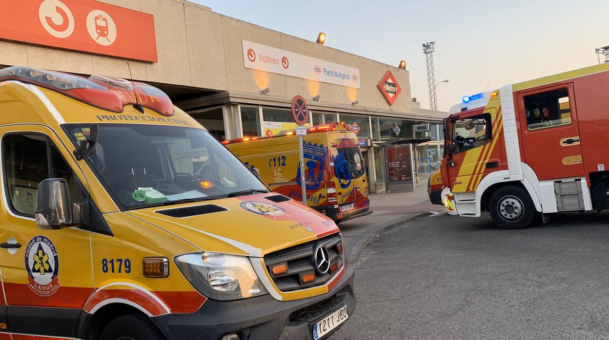 Los servicios médicos acudieron a la estación de Cercanías de Vicálvaro