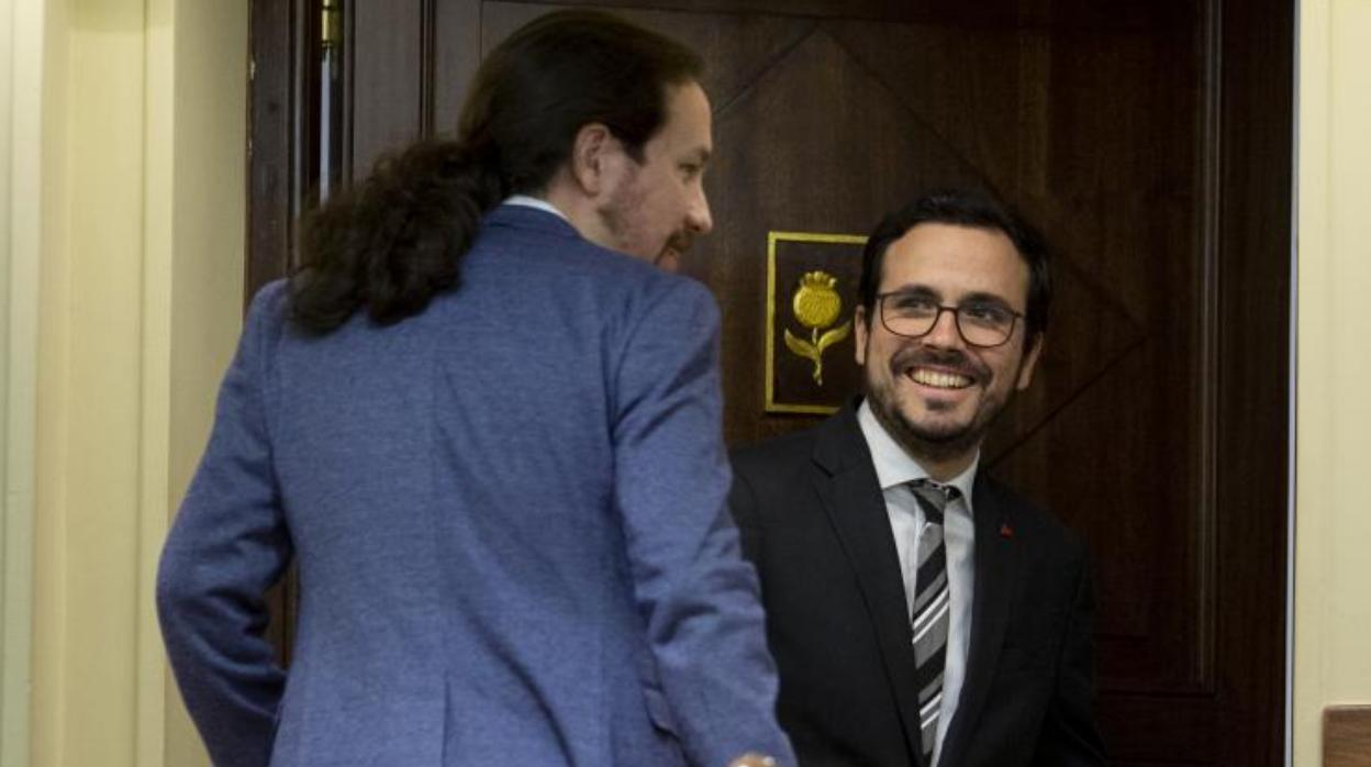 Pablo Iglesias y Alberto Garzón, en una imagen de archivo