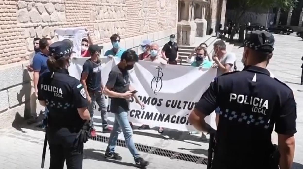 Un momento de la protesta